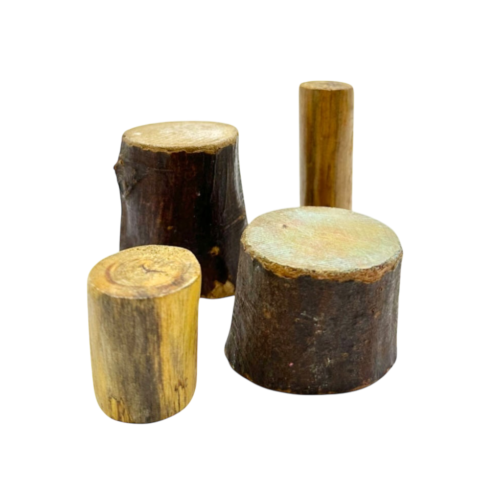 Set of wood logs