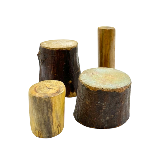 Set of wood logs