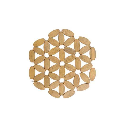 Flower wood coaster