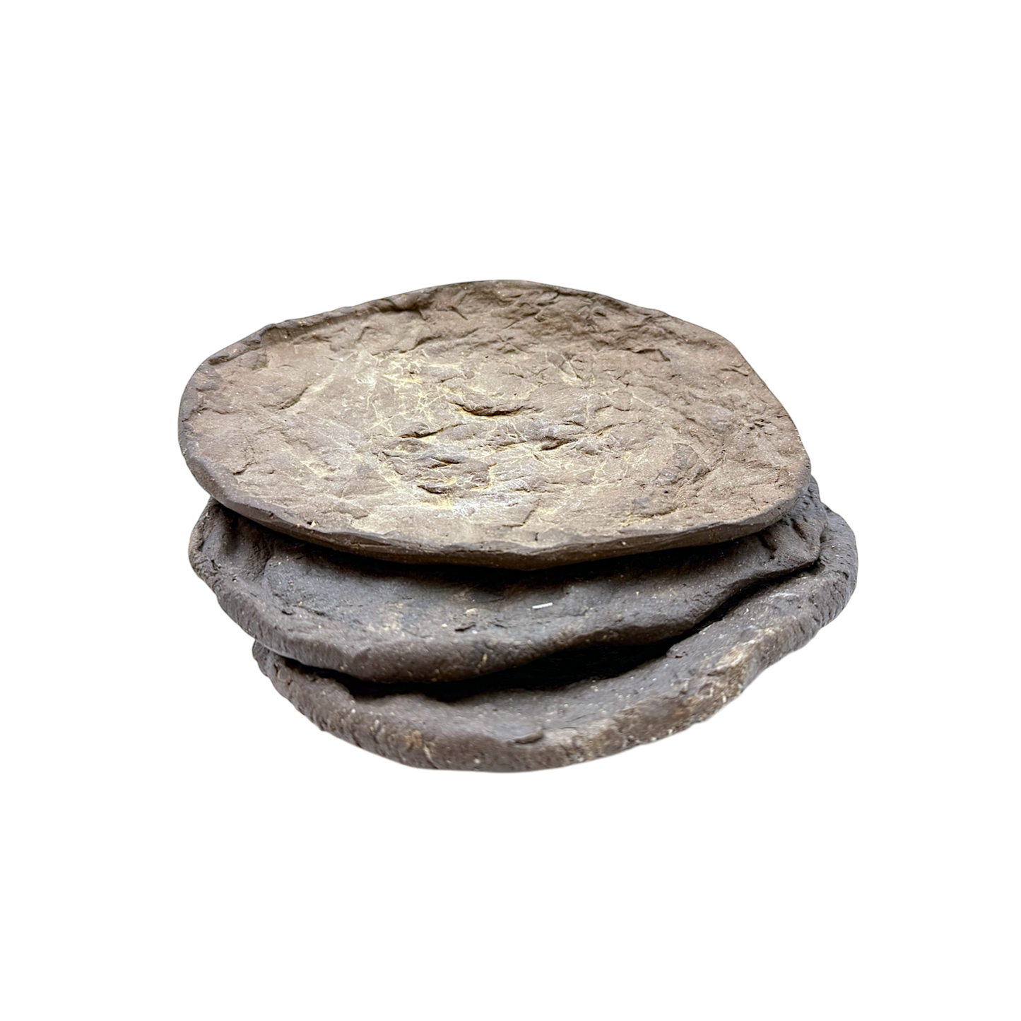 Brown ceramic plates
