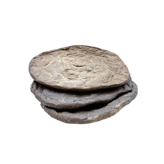 Brown ceramic plates