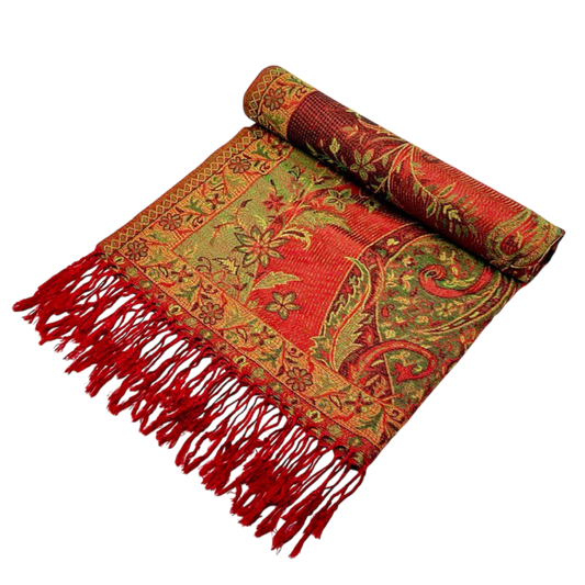Red and green design tablecloth