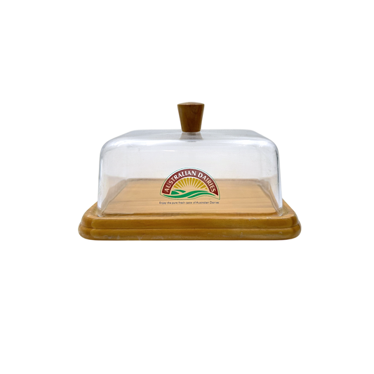 Wood butter dish