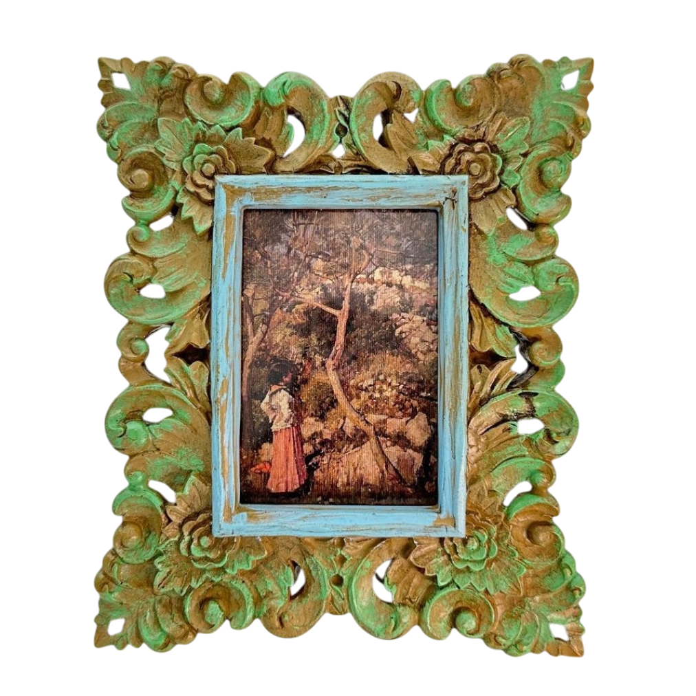 Green and blue frame