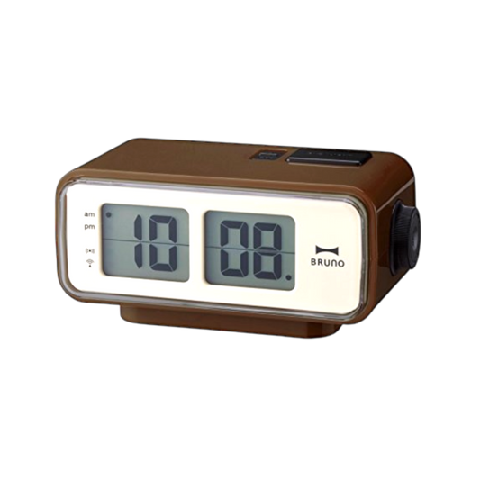 Brown digital clock