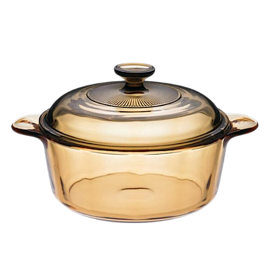 Dark yellow transparent pot