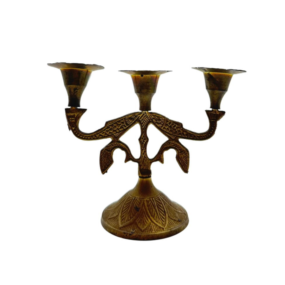Gold candle holder