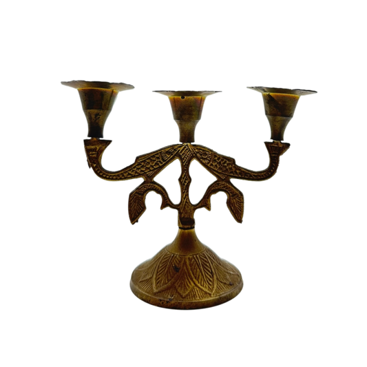 Gold candle holder