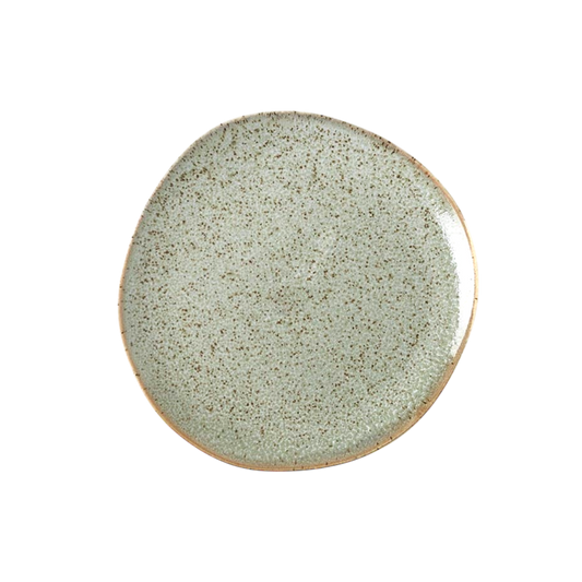 Sage green marble plate