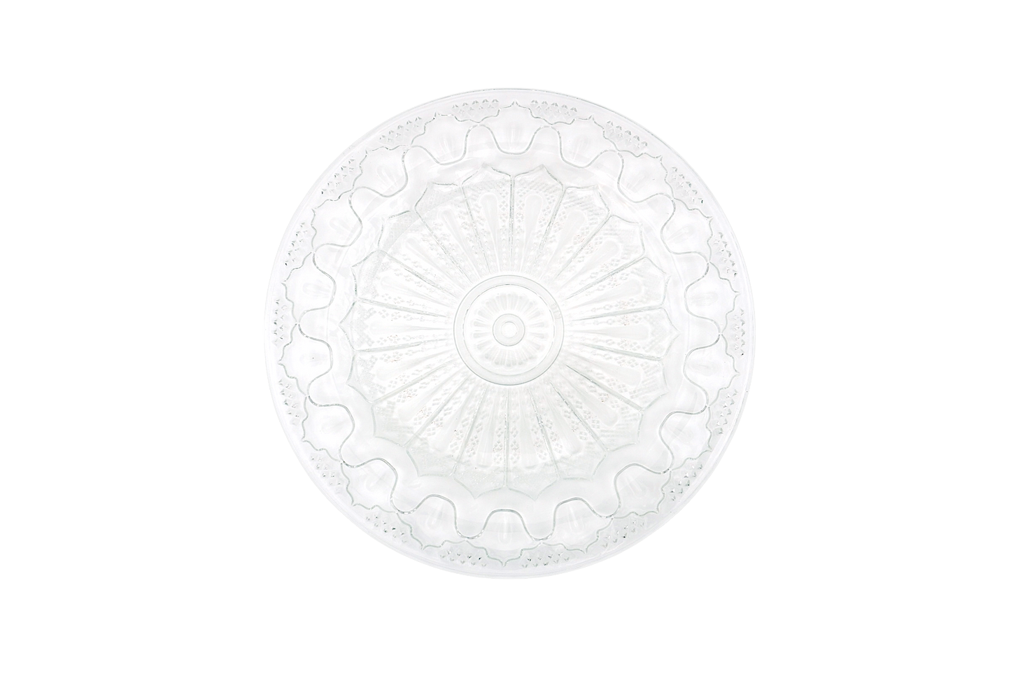 Transparent patterned plate