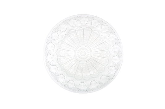 Transparent patterned plate