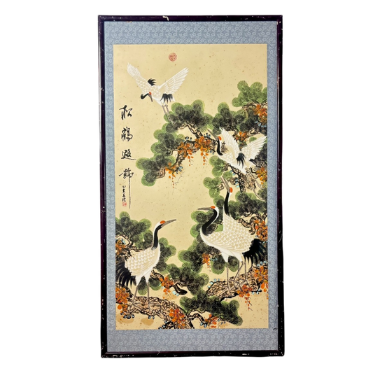 Crane with trees frame