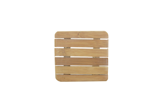 Stripped wood coaster