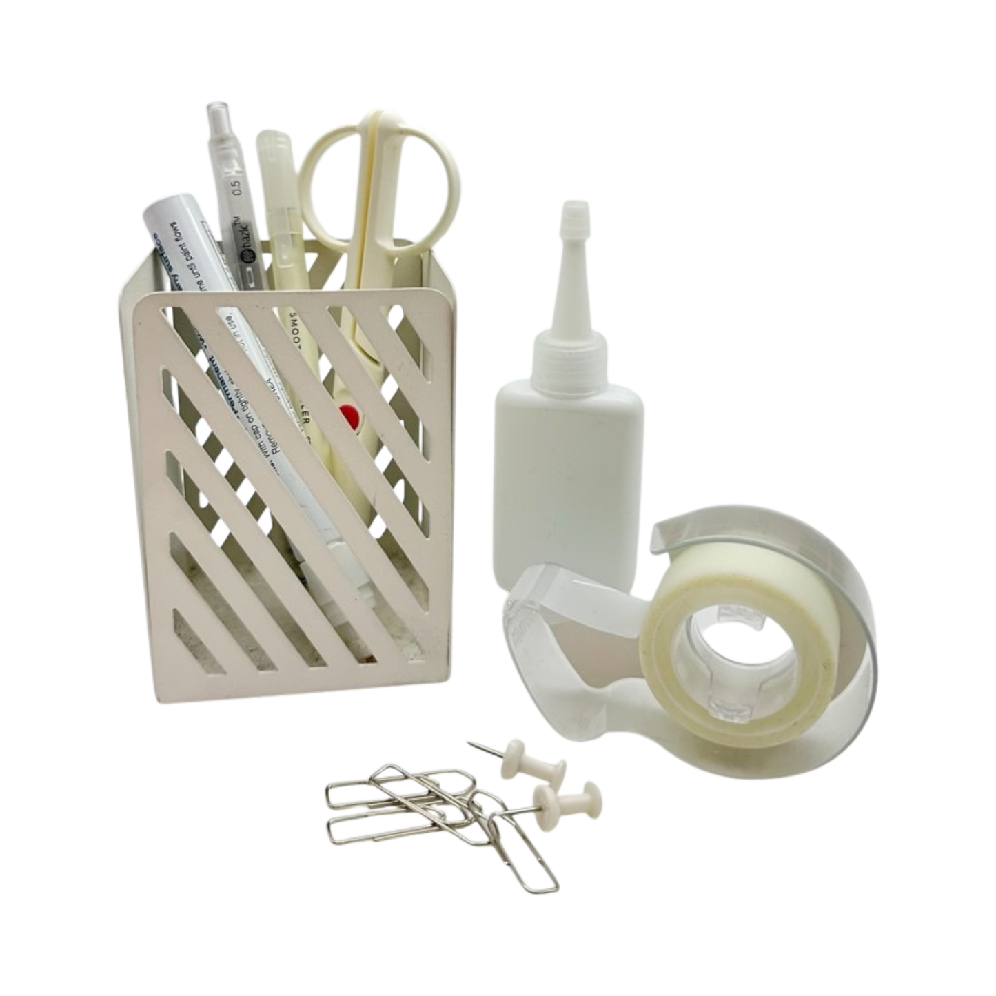 White stationary set