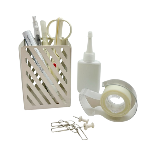 White stationary set