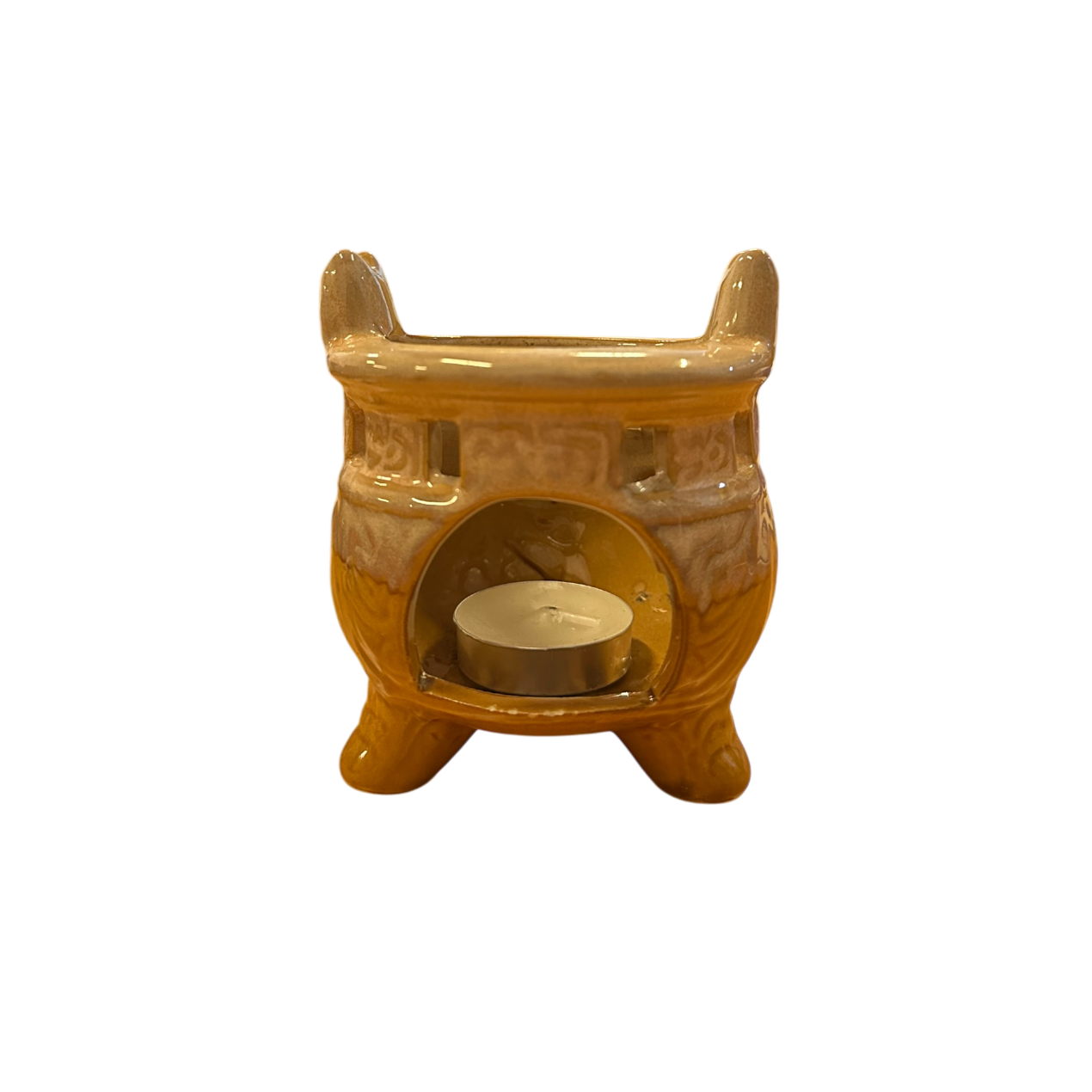 Brown candle holder