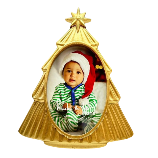 Gold christmas tree frame