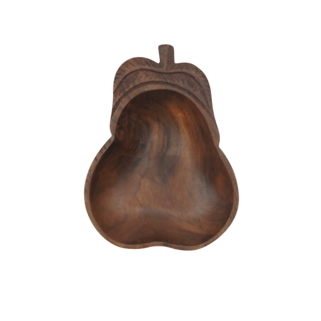 Wood pear bowl