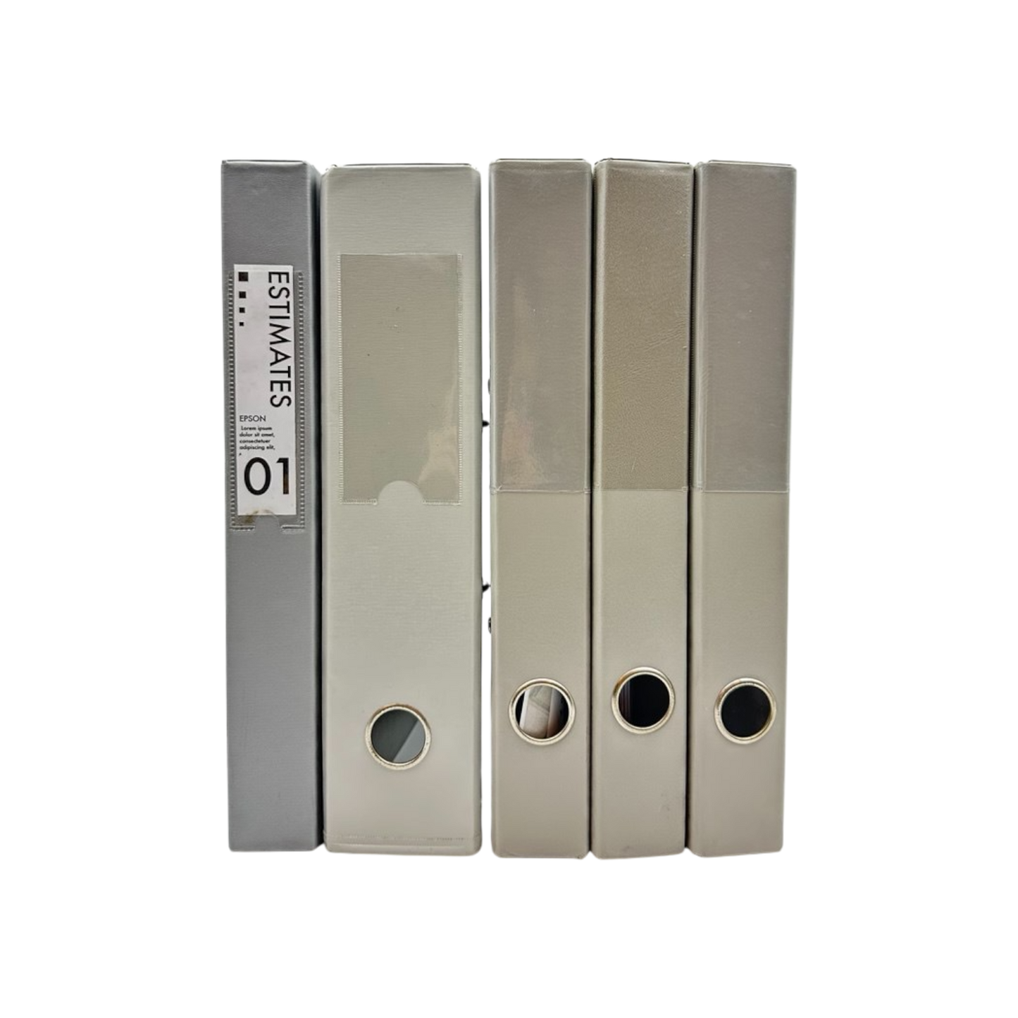 Set of grey files