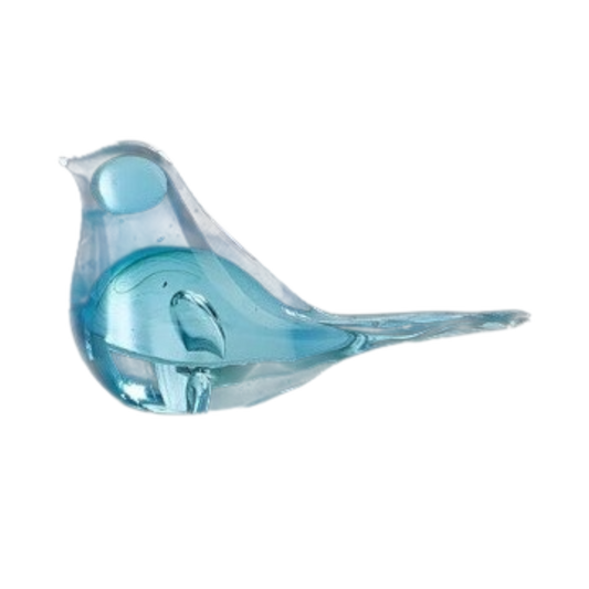 Transparent blue bird trinket