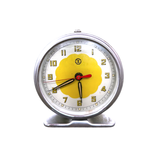 Silver circle clock