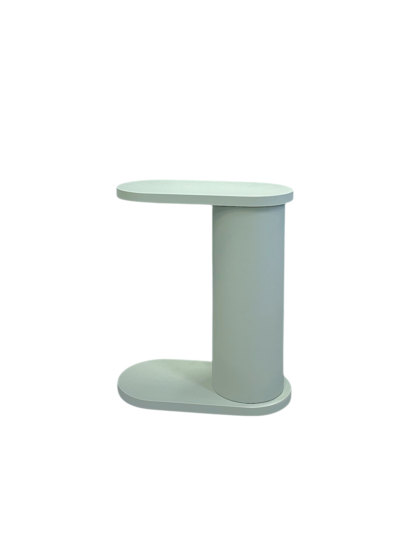Teal oval sidetable