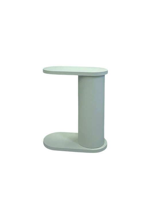 Teal oval sidetable