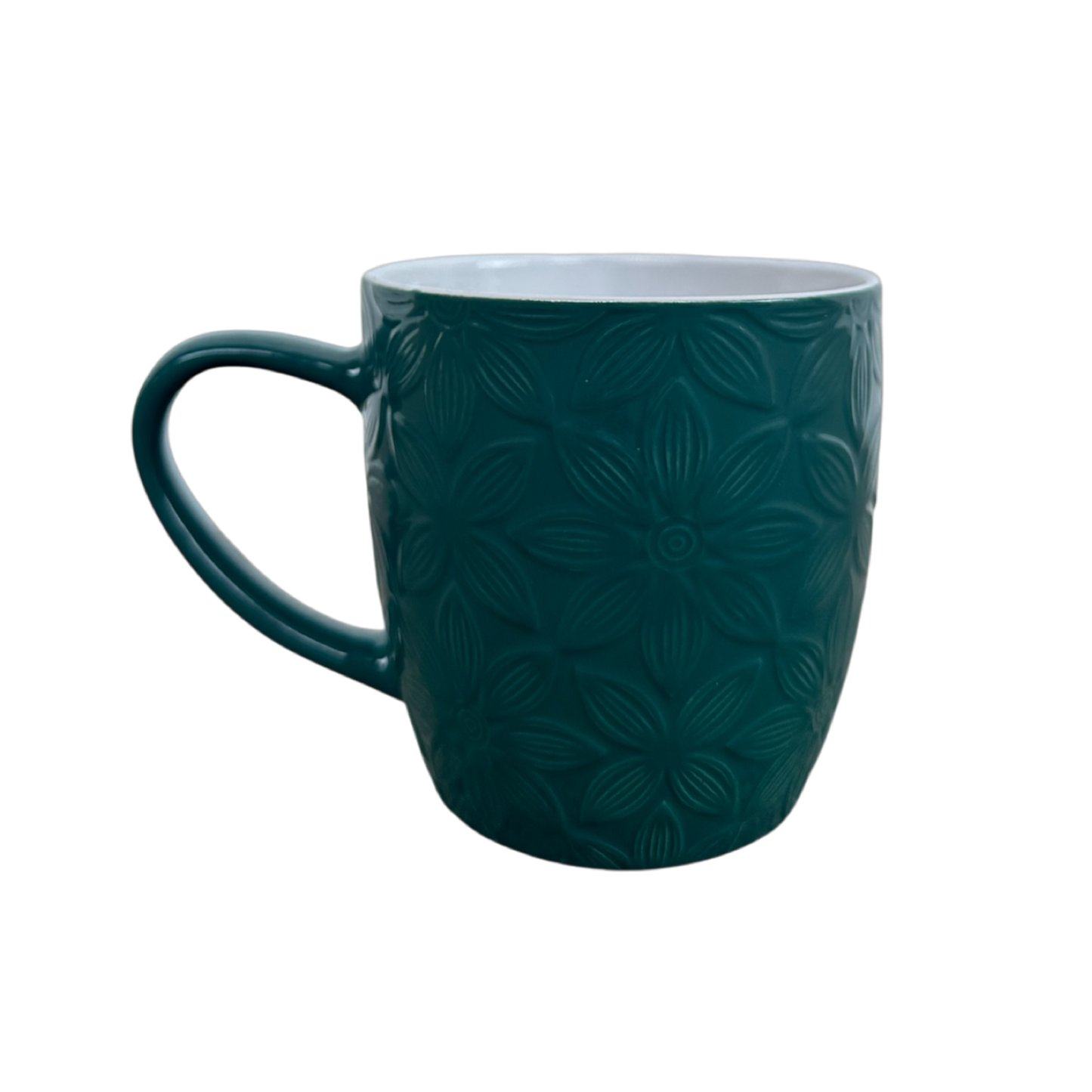 Dark Green flower mug
