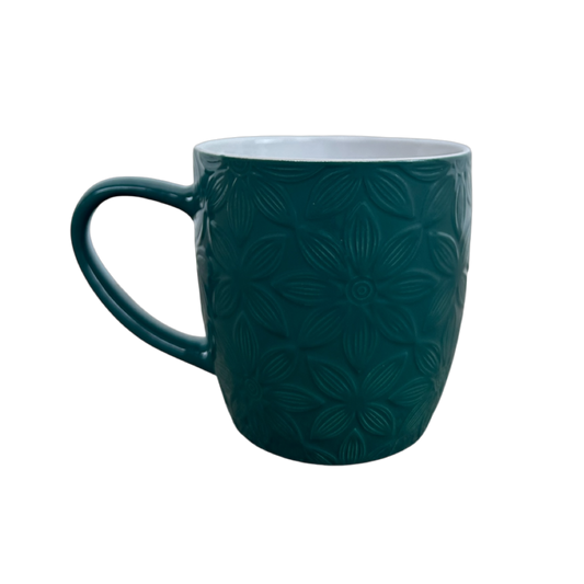 Dark Green flower mug
