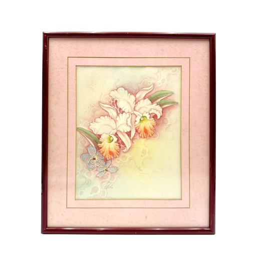 Pink floral painting