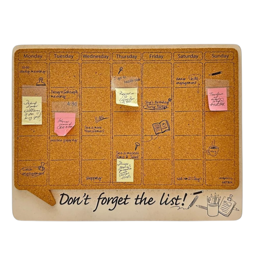 Cork calendar board