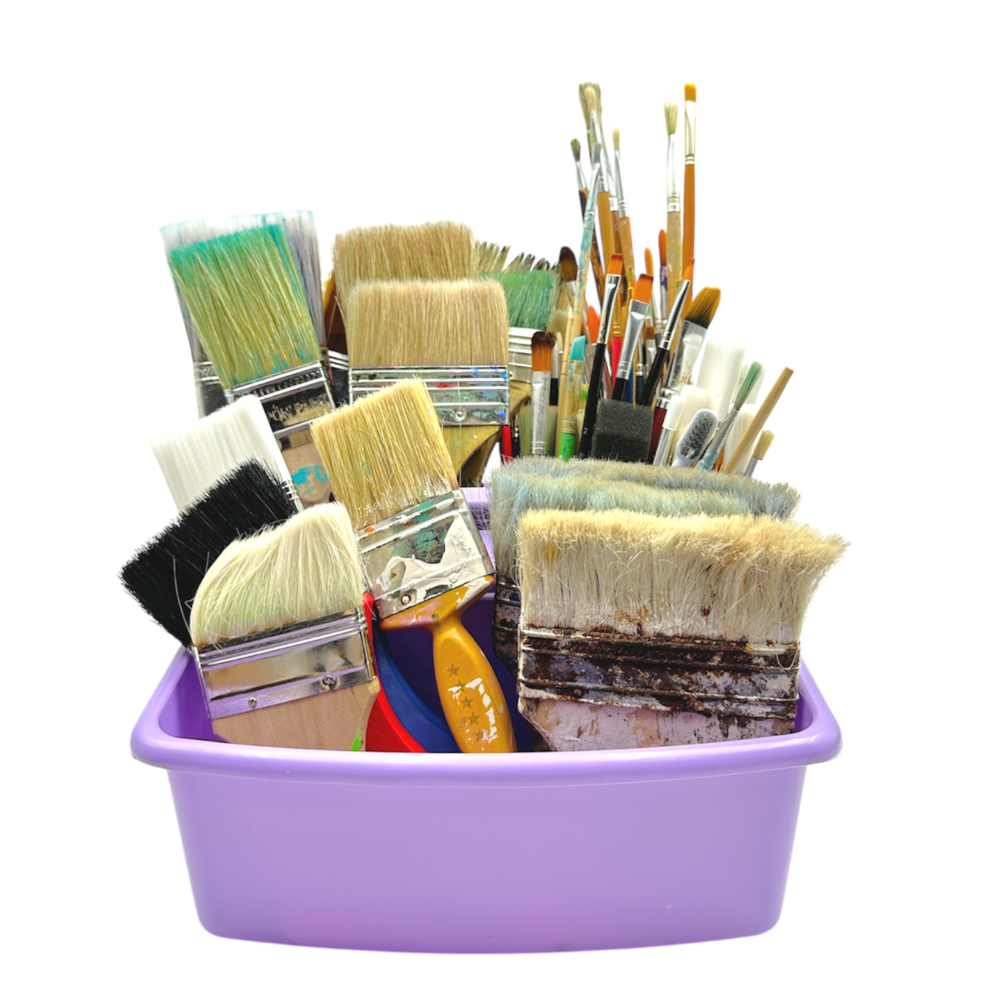 Set of different paint brushes