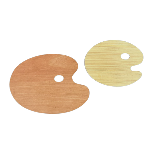 Wooden paint palettes