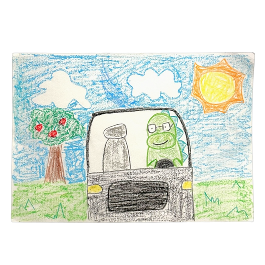 Dinosaur drawing kids craft
