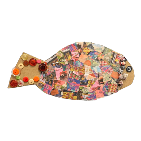 Cardboard fish kids craft