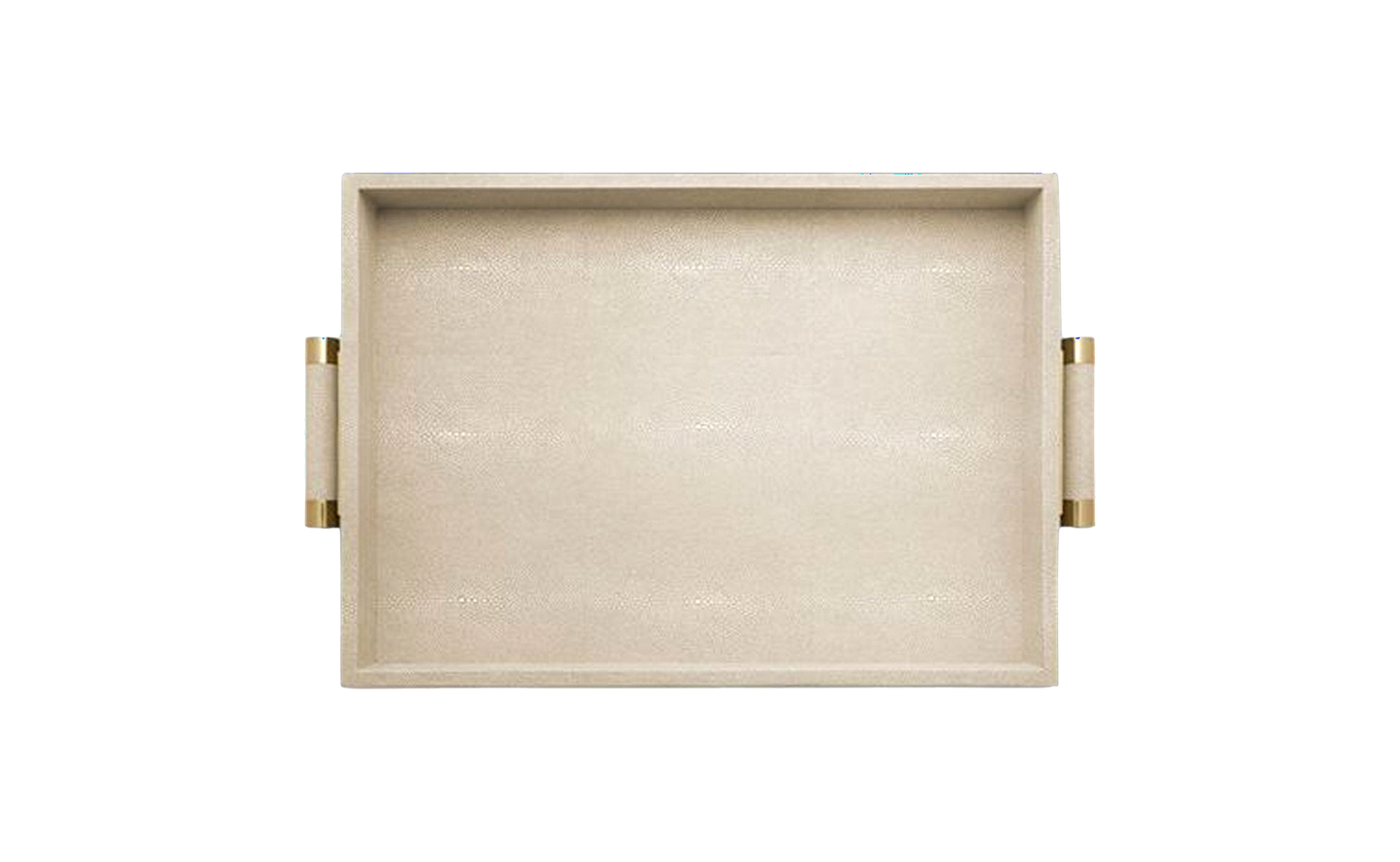 Cream shagreen tray