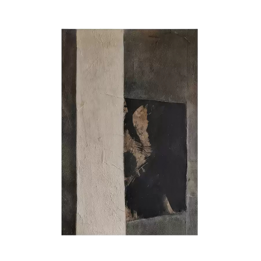 Dark gray canvas artwork