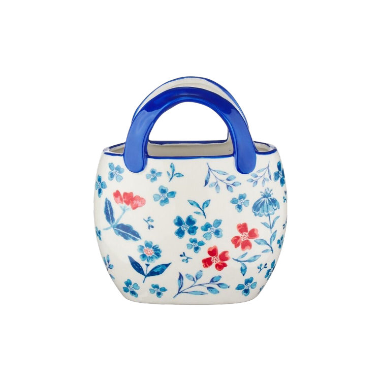 Ombre Home bird & bloom purse vase