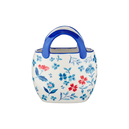 Ombre Home bird & bloom purse vase