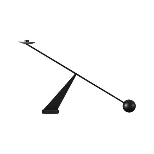 Black candle holder
