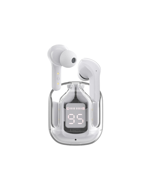 White wireless earphone