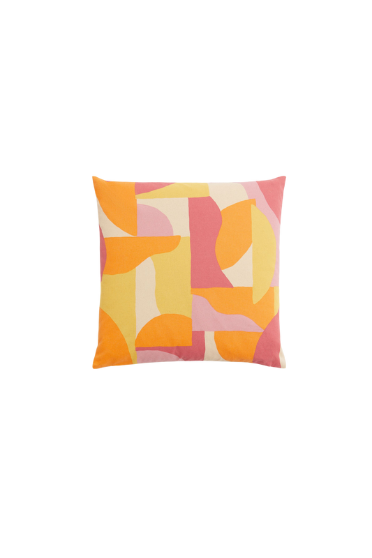 Pink patterned cushion cover