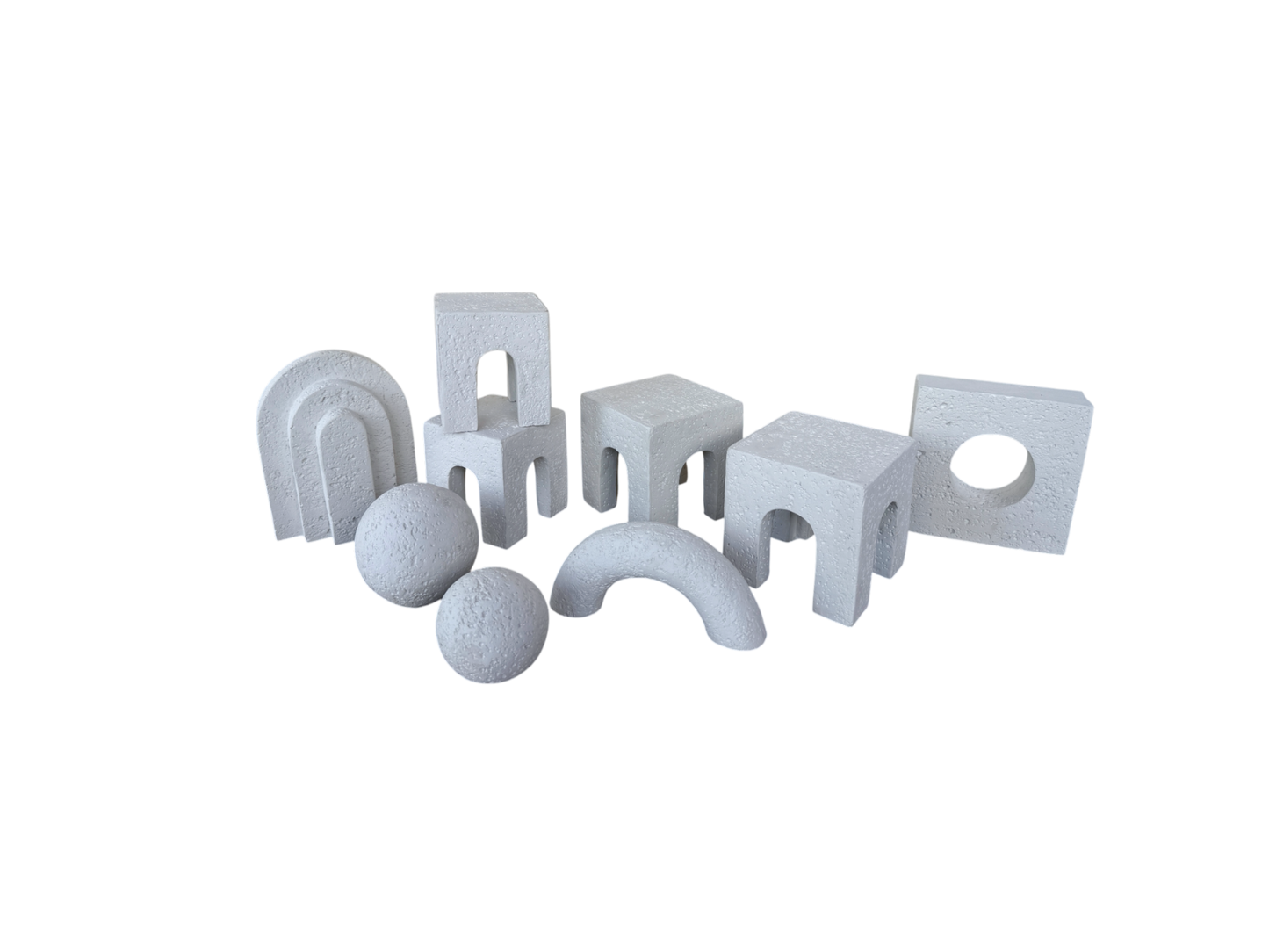 White abstract blocks