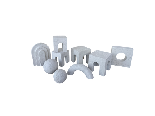 White abstract blocks
