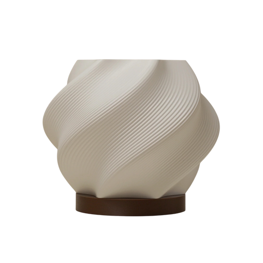 Ouro The Swirl lamp with brown base