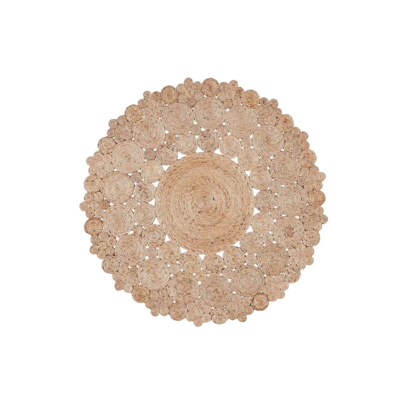Round straw rug
