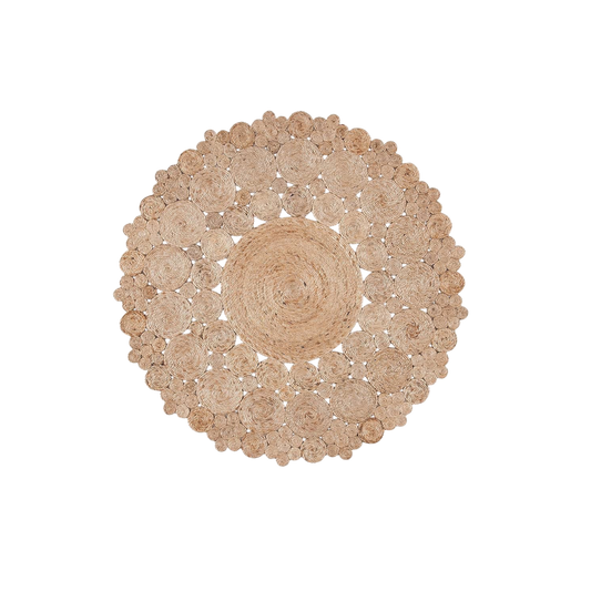 Round straw rug