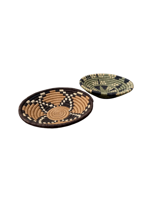 Set of 2 rattan baskets