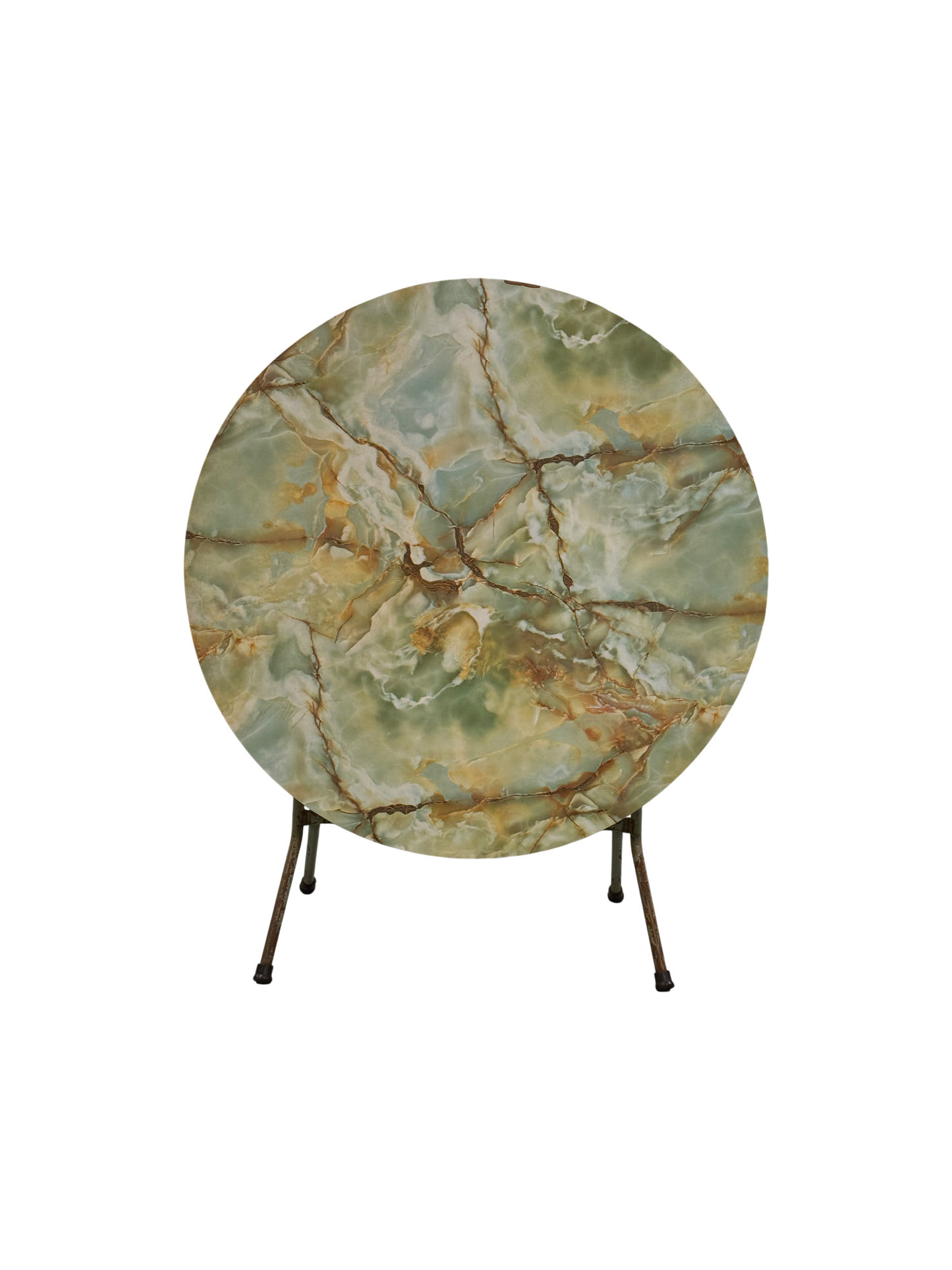Green folding formica table