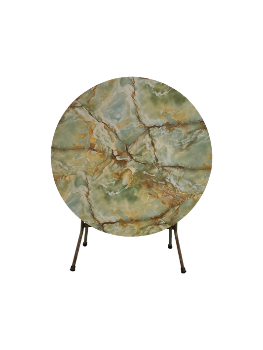 Green folding formica table